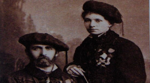 Alfonso Carlos I y su esposa Doña María de las Nieves