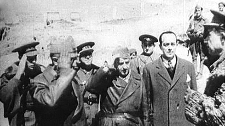 Prada y Matallana rindieron el Ejército del Centro al Coronel Eduardo Losas (a la derecha de la imagen), el 28 de marzo de 1939