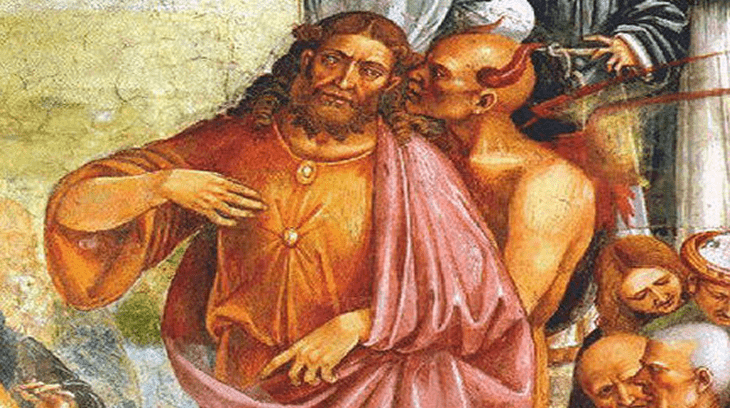 Detalle de El Anticristo por Luca Signorelli en la Catedral de Orvieto